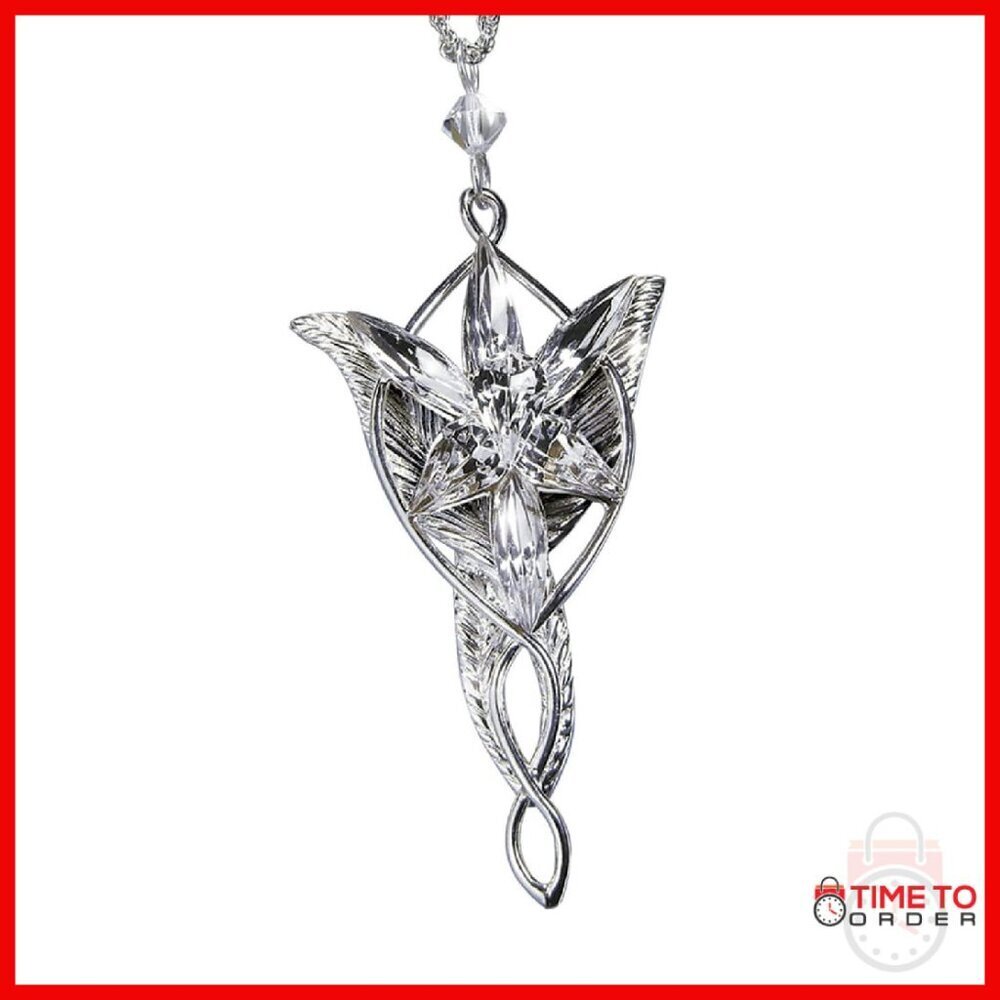 Sterling Silver Evenstar Pendant with 18" Chain, Lord of the Rings Jewelry